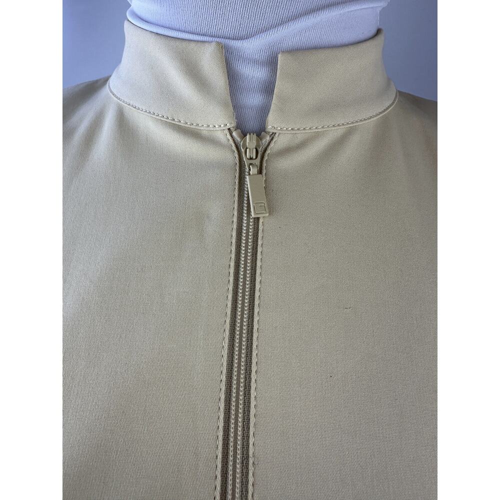Lafayette 148 New York Pleated Stretch Full Zip Fitted Yellow Jacket Size 6 - Picture 2 of 16